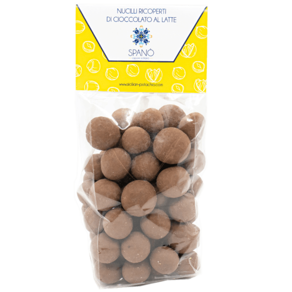 Nucilli ricoperti di cioccolato al latte